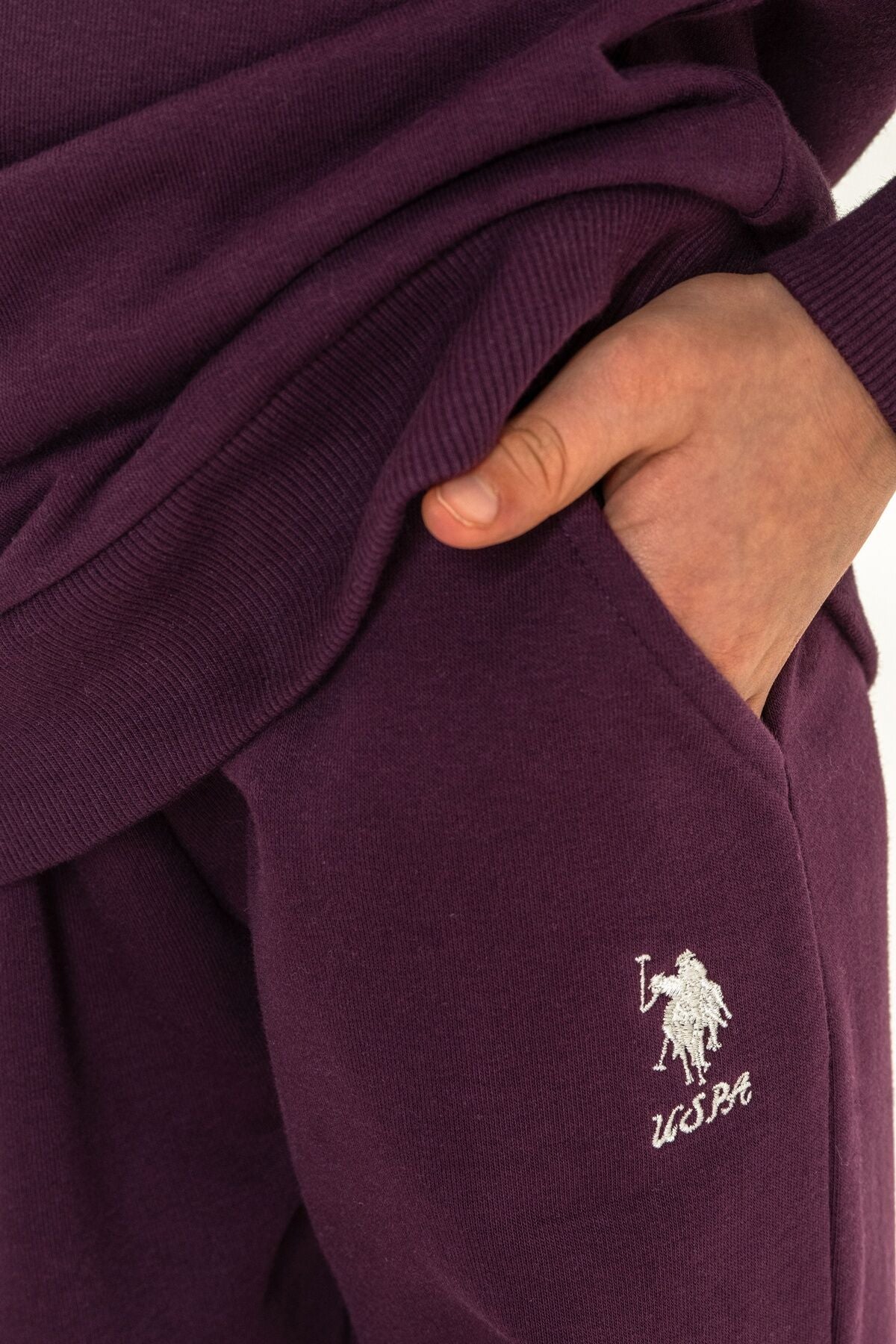 U.S. Polo Assn. Kız Çocuk Nakışlı Mor Uzun Kol Eşofman Takımı US2715-C-V2