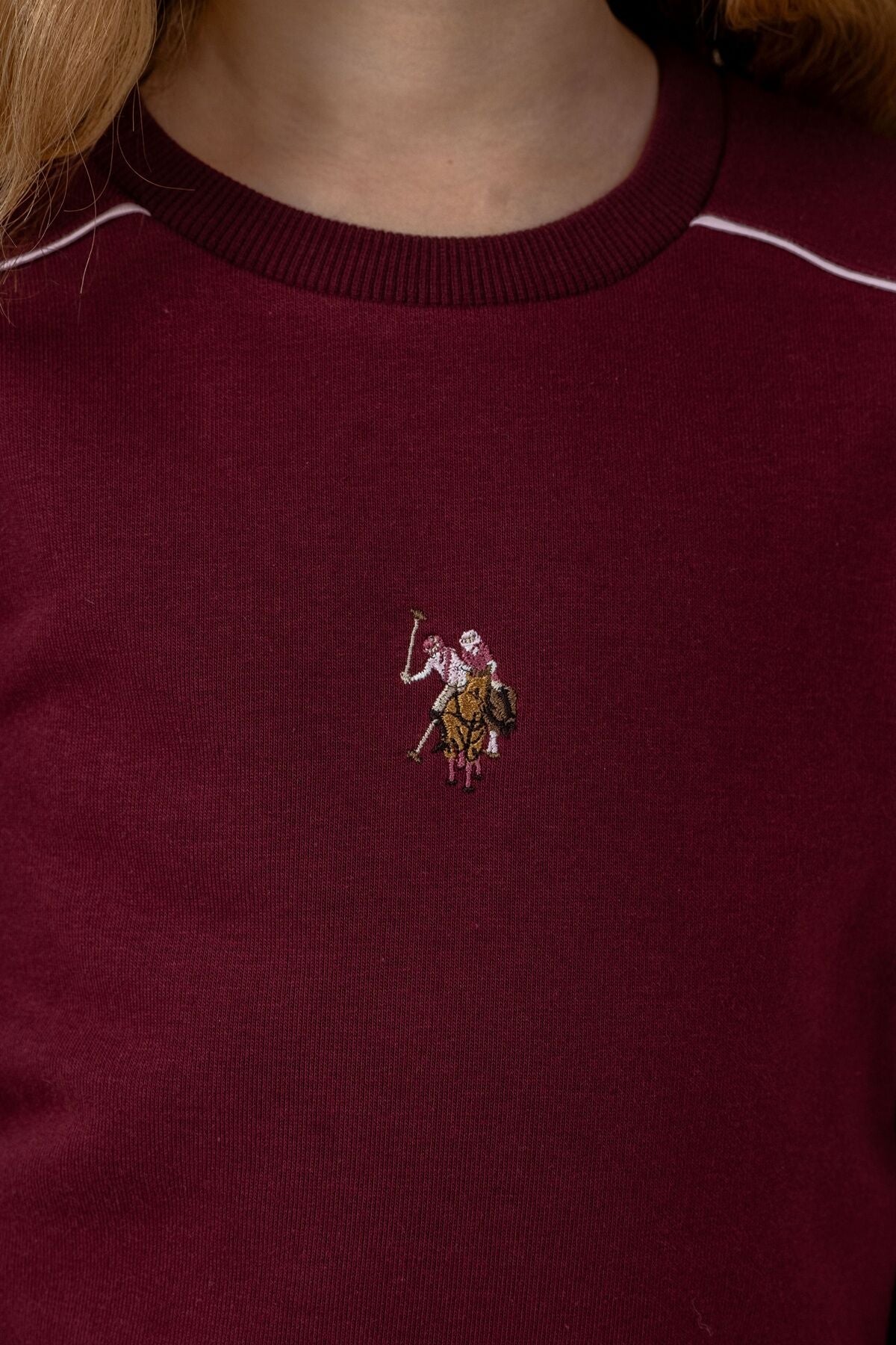 U.S. Polo Assn. Kız Çocuk Nakışlı Mor Uzun Kol Eşofman Takımı US2720-C-V4