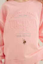 U.S. Polo Assn. Kız Çocuk Nakışlı Turuncu Uzun Kol Eşofman Takımı US2722-C-V4