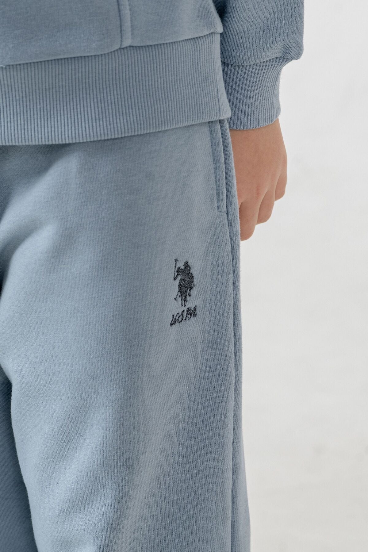 U.S. Polo Assn. Kız Çocuk Nakışlı Yeşil Uzun Kol Eşofman Takımı US2721-C-V2