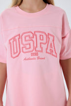 U.S. Polo Assn Kız Çocuk Pembe Bermuda Takım