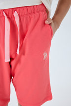 U.S. Polo Assn Kız Çocuk Pembe Bermuda Takım