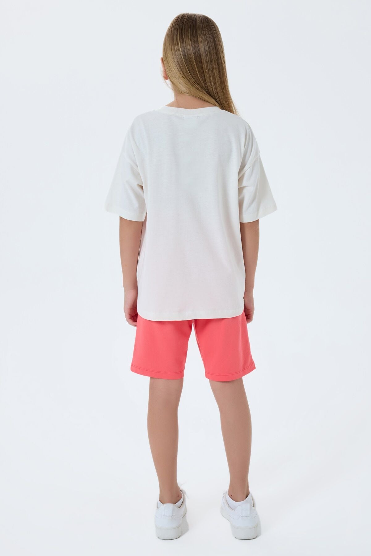 U.S. Polo Assn Kız Çocuk Pembe Bermuda Takım