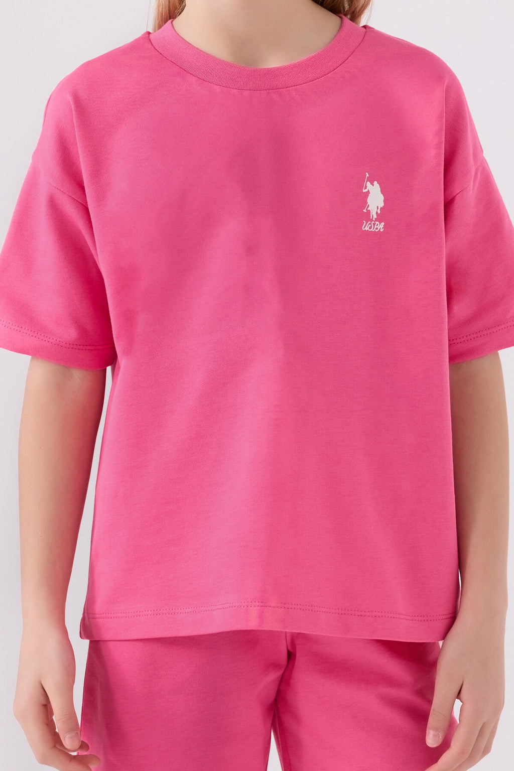 Kız Çocuk Pembe Bermuda Takım