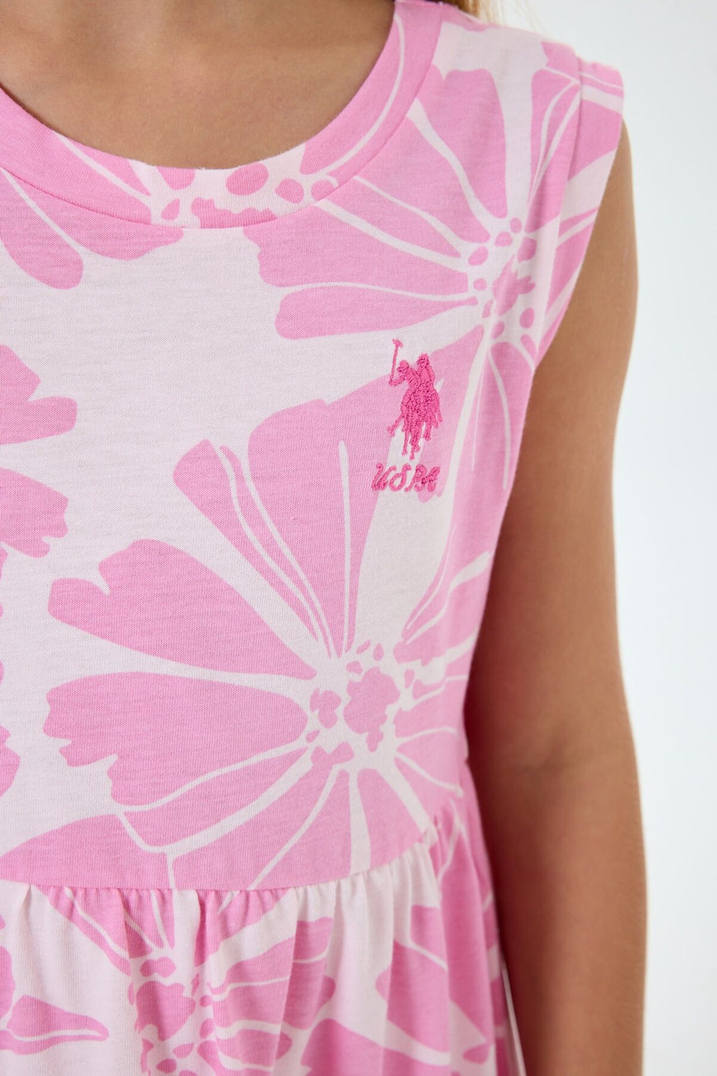 U.S. Polo Assn Kız Çocuk Pembe Elbise