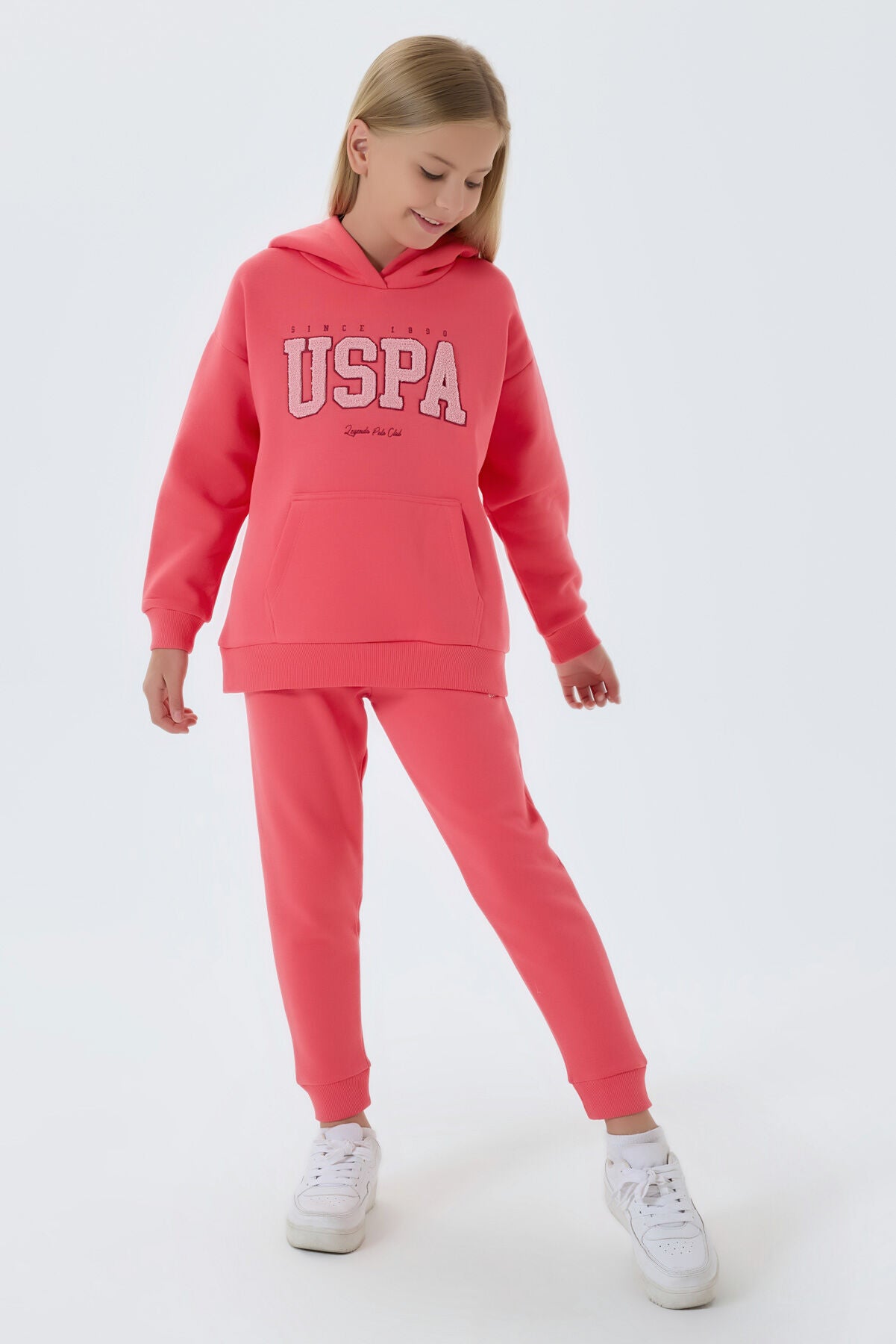 Us Polo Assn Kız Çocuk Pembe Eşofman Takım