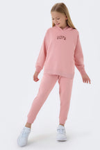 4-15 Yaş Lisanslı Us Polo ASSN Kız Çocuk Eşofman Takım -Retro Pembe