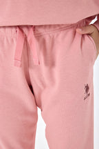 4-15 Yaş Lisanslı Us Polo ASSN Kız Çocuk Eşofman Takım -Retro Pembe