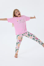 U.S. Polo Assn Kız Çocuk Pembe Pijama Takım