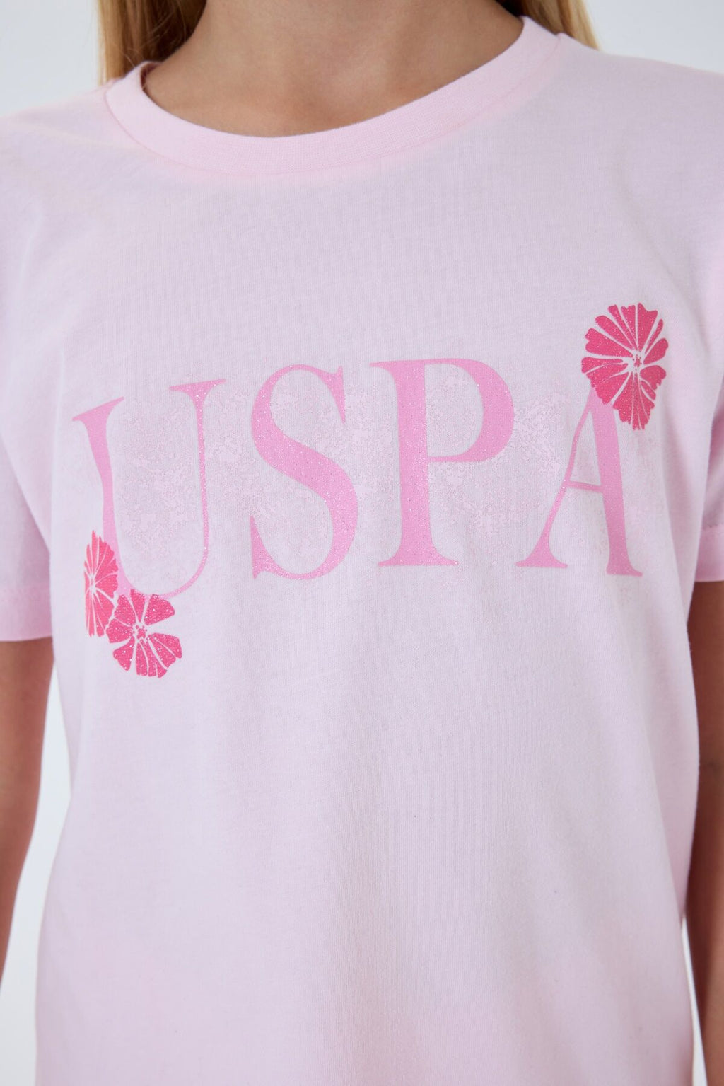 U.S. Polo Assn Kız Çocuk Pembe Pijama Takım
