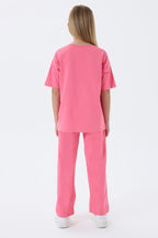 U.S. Polo Assn Kız Çocuk Pembe Pijama Takım