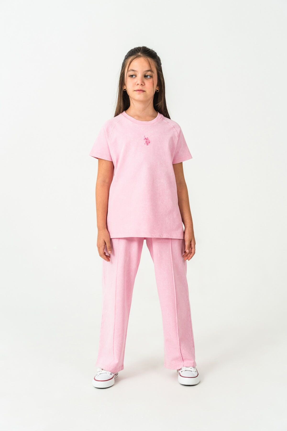 U.S. Polo Assn Kız Çocuk Pembe Pijama Takım Ürün ana görseli