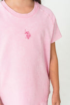 U.S. Polo Assn Kız Çocuk Pembe Pijama Takım