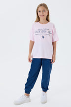 U.S. Polo Assn Kız Çocuk Pembe Pijama Takım
