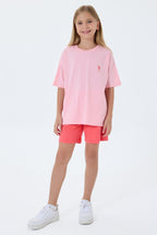 U.S. Polo Assn Kız Çocuk Pembe Şort Takım