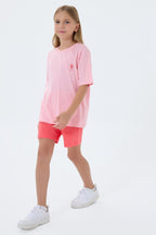 U.S. Polo Assn Kız Çocuk Pembe Şort Takım