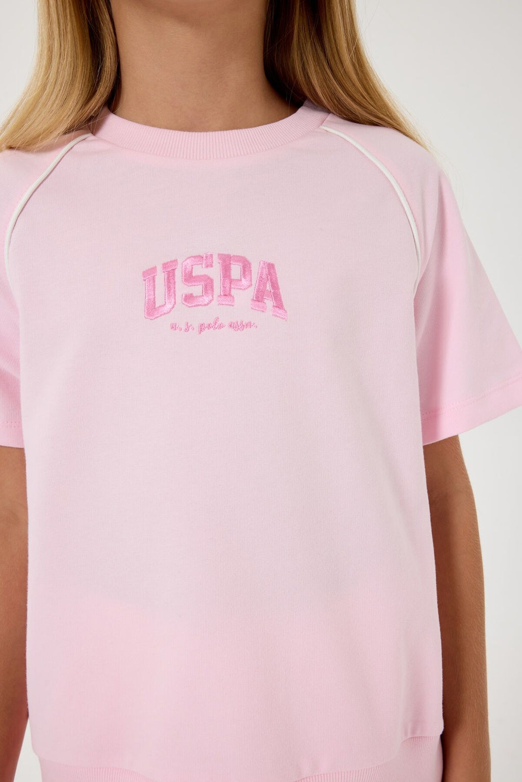 U.S. Polo Assn Kız Çocuk Pembe Şort Takım