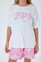 U.S. Polo Assn Kız Çocuk Pembe Şort Takım