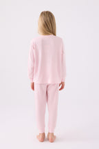 Kız Çocuk Pembe Uzun Kol Pijama Takım