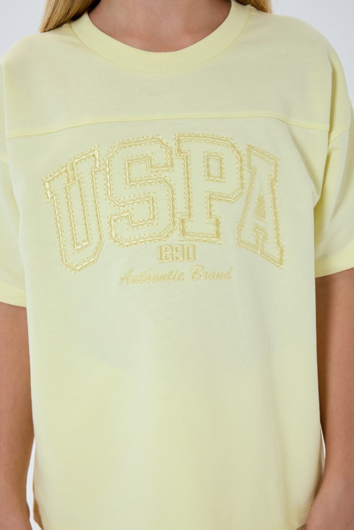 U.S. Polo Assn Kız Çocuk Sarı Bermuda Takım Ürün ikincil görseli