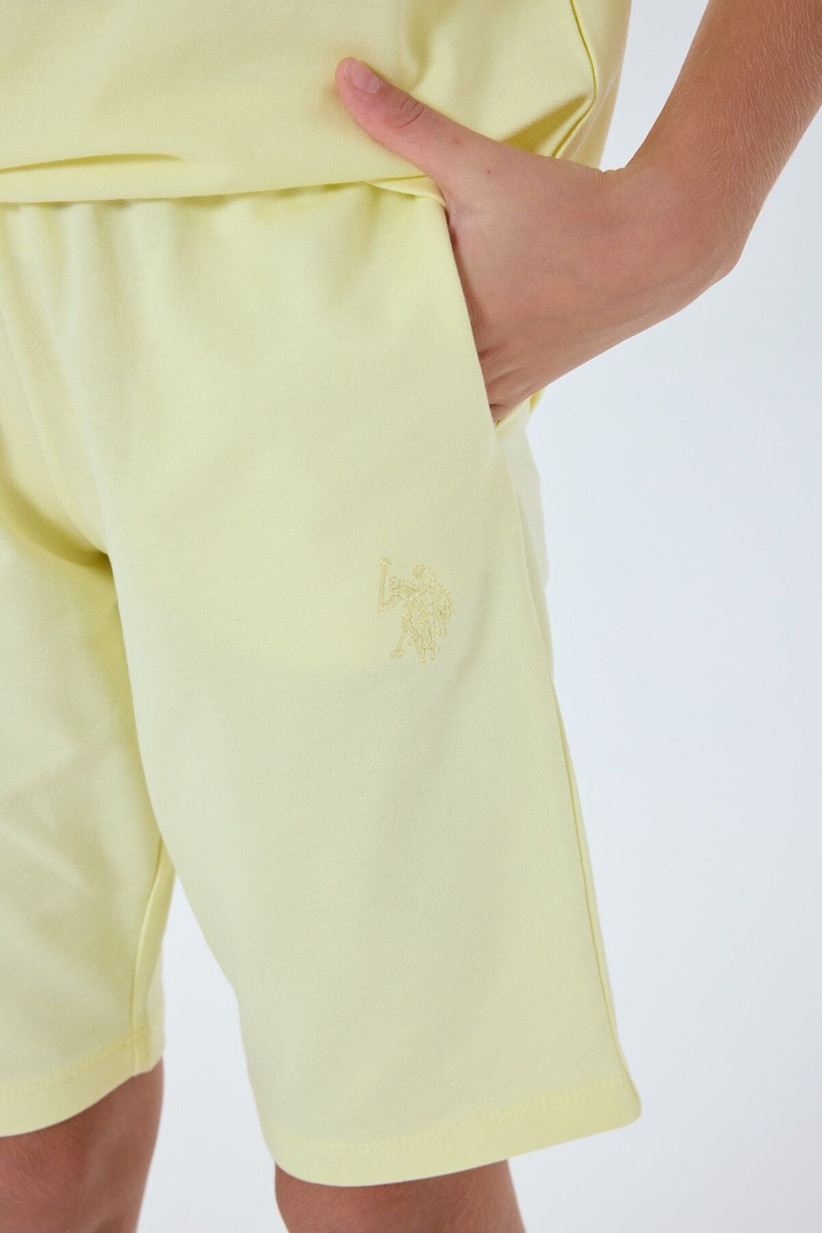 U.S. Polo Assn Kız Çocuk Sarı Bermuda Takım