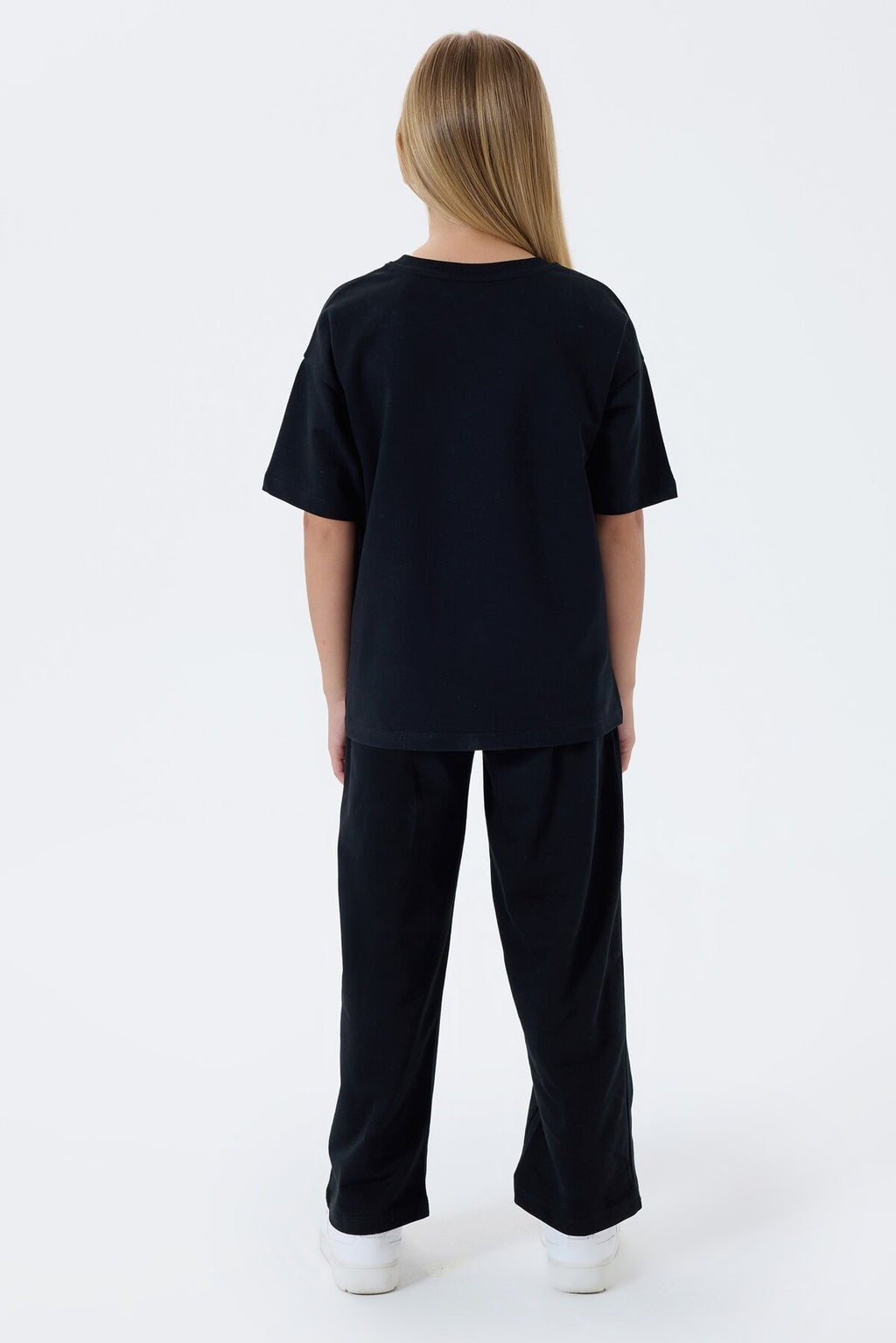 U.S. Polo Assn Kız Çocuk Siyah Pijama Takım