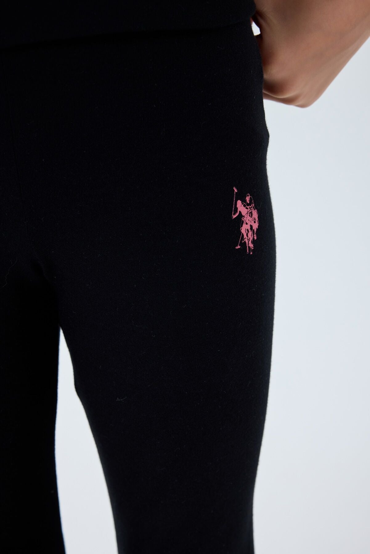 U.S. Polo Assn Kız Çocuk Siyah Tayt Takım