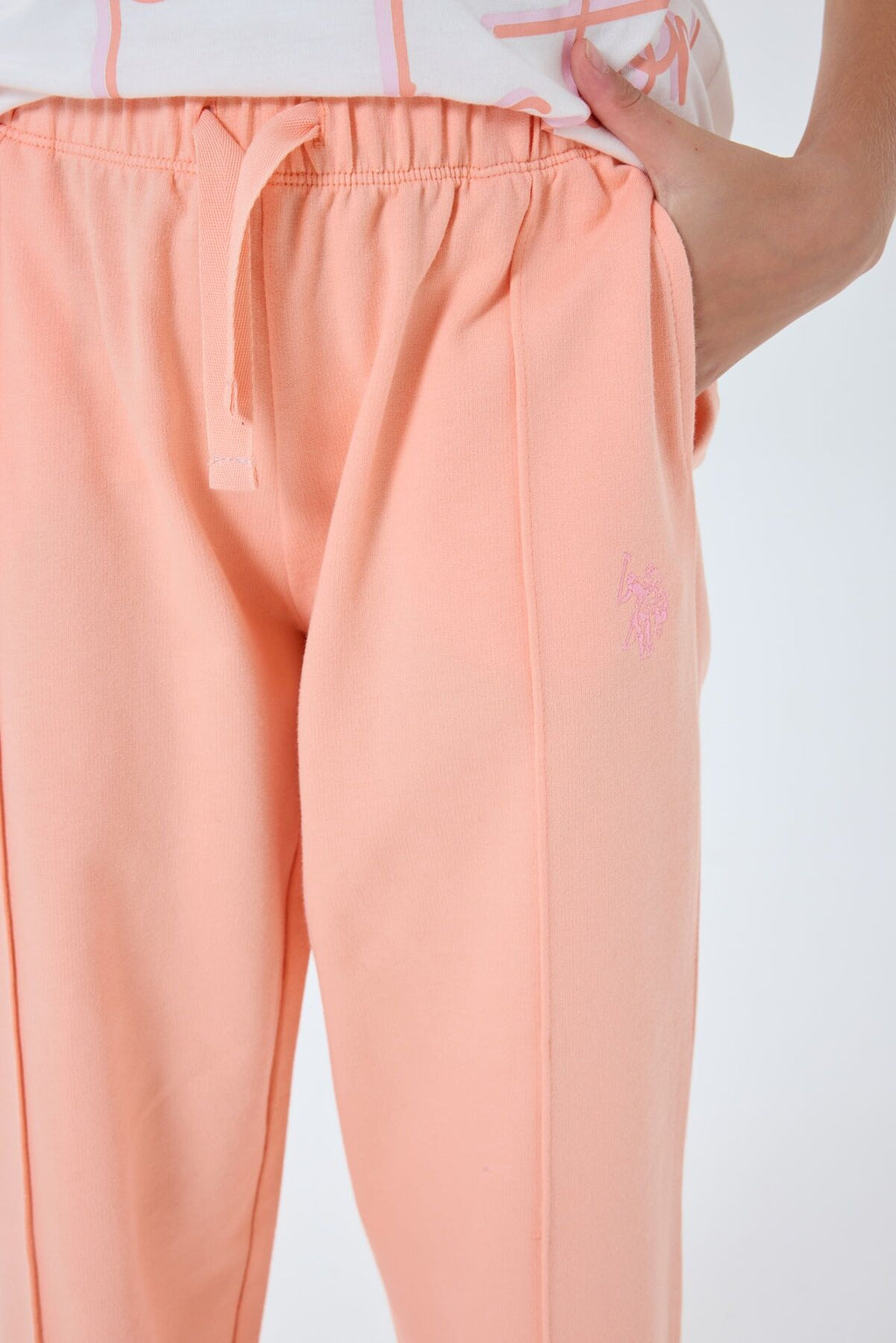 U.S. Polo Assn Kız Çocuk Turuncu Pijama Takım