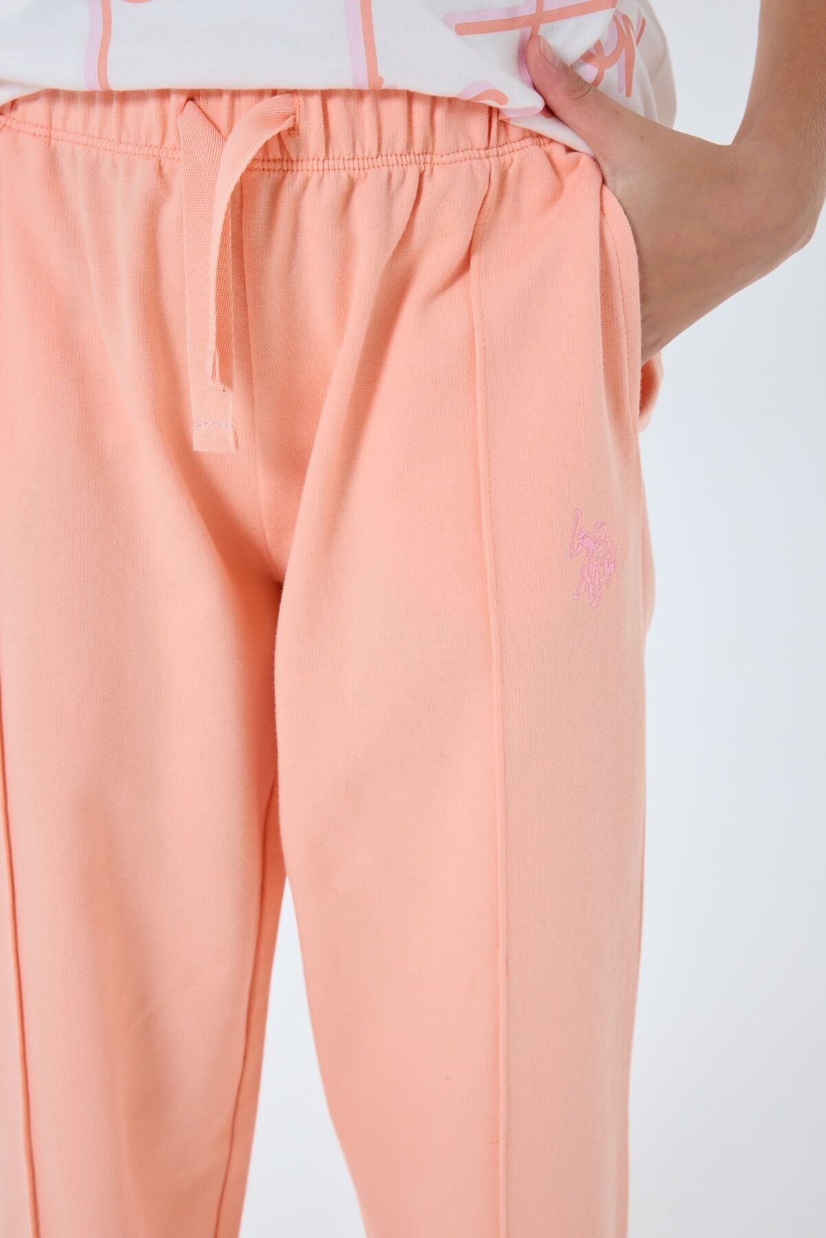 U.S. Polo Assn Kız Çocuk Turuncu Pijama Takım