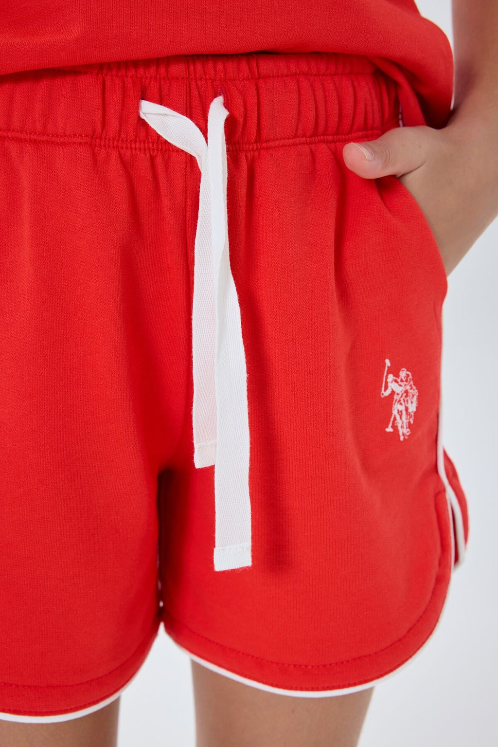 U.S. Polo Assn Kız Çocuk Turuncu Şort Takım
