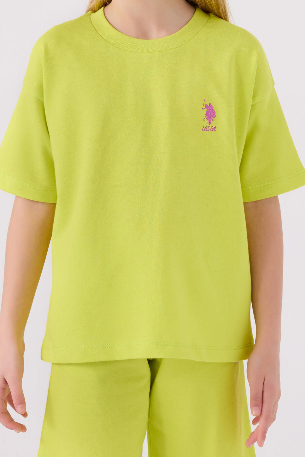 U.s. Polo Assn Kız Çocuk Yeşil Bermuda Takım
