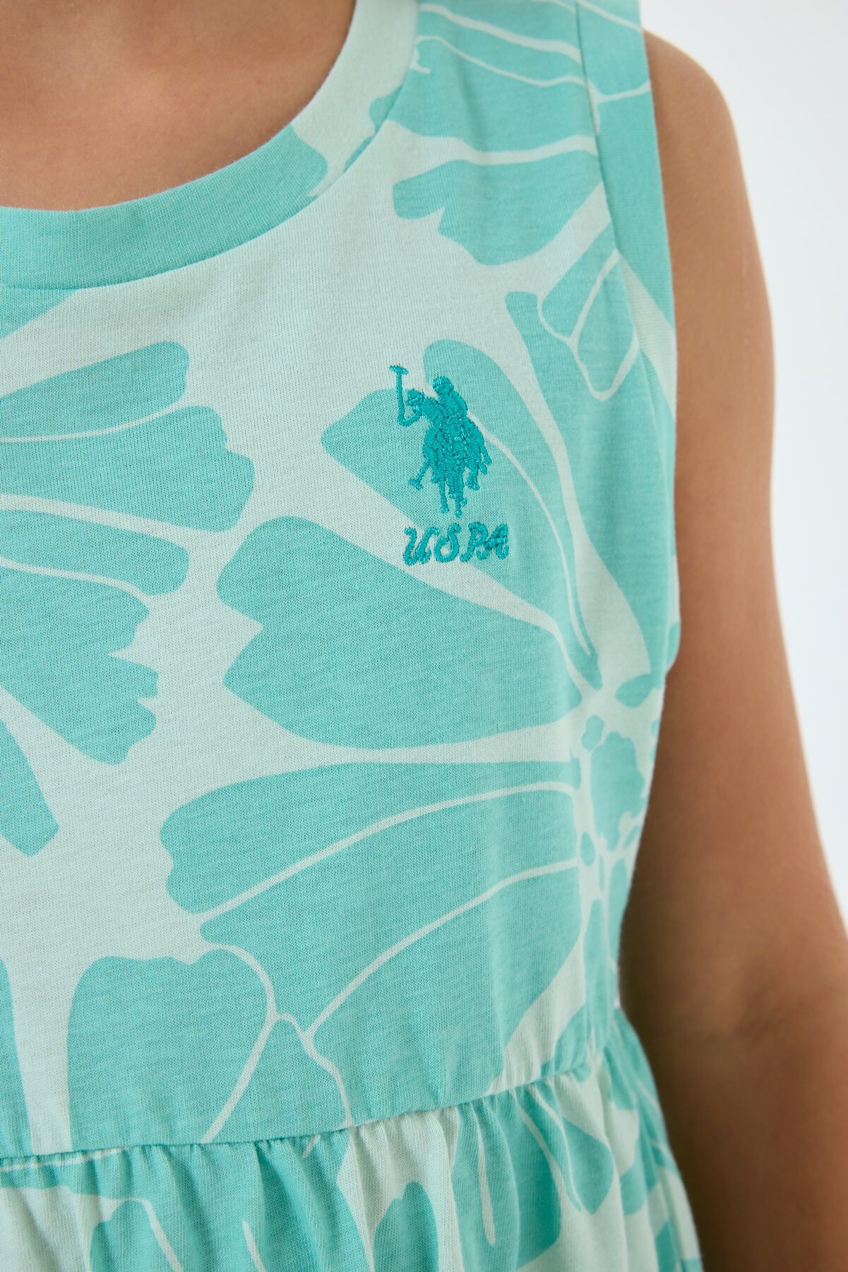 U.S. Polo Assn Kız Çocuk Yeşil Elbise