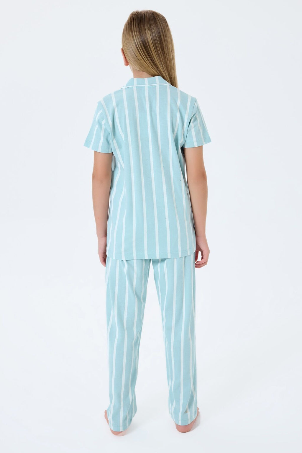 U.S. Polo Assn Kız Çocuk Yeşil Gömlek Pijama