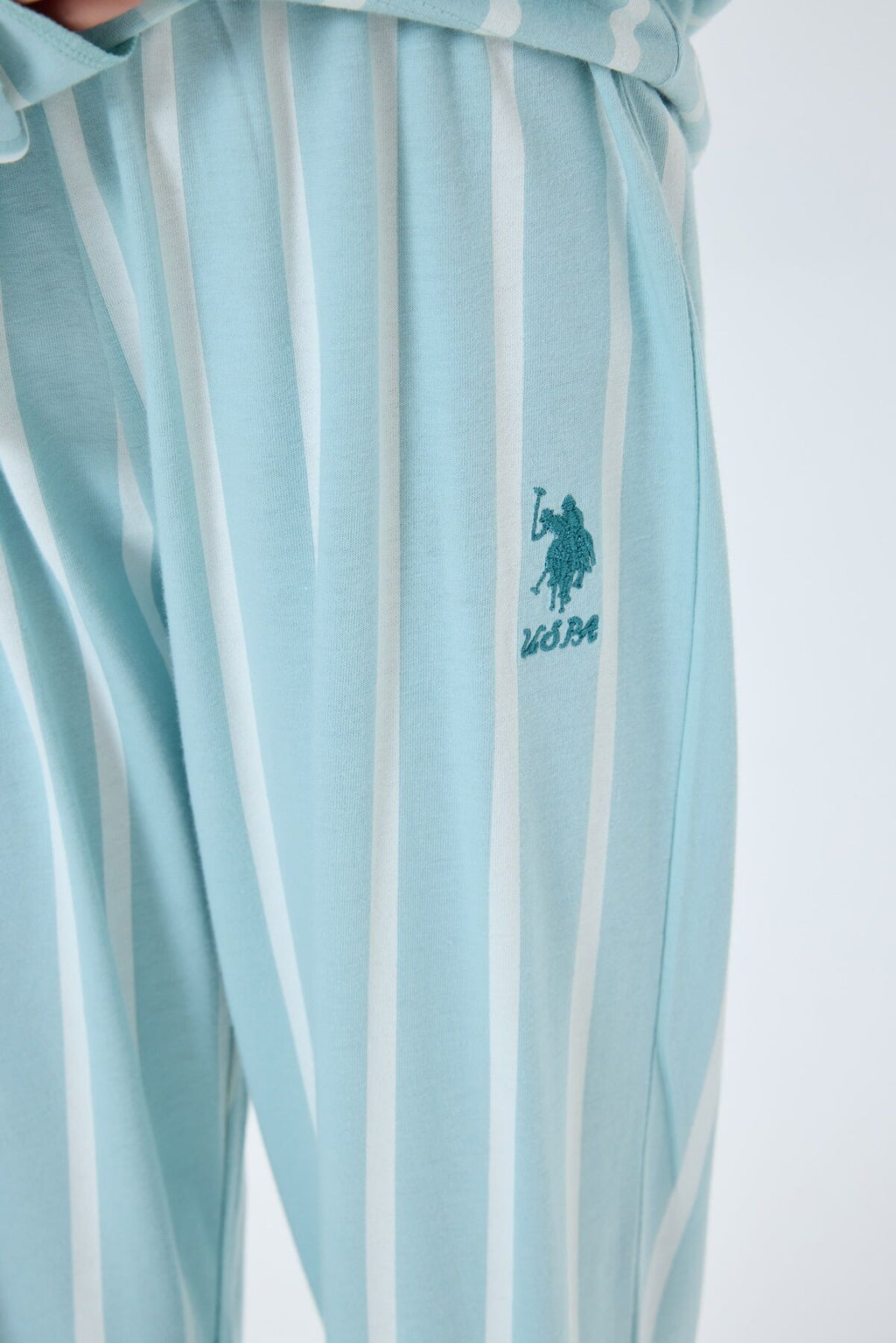 U.S. Polo Assn Kız Çocuk Yeşil Gömlek Pijama
