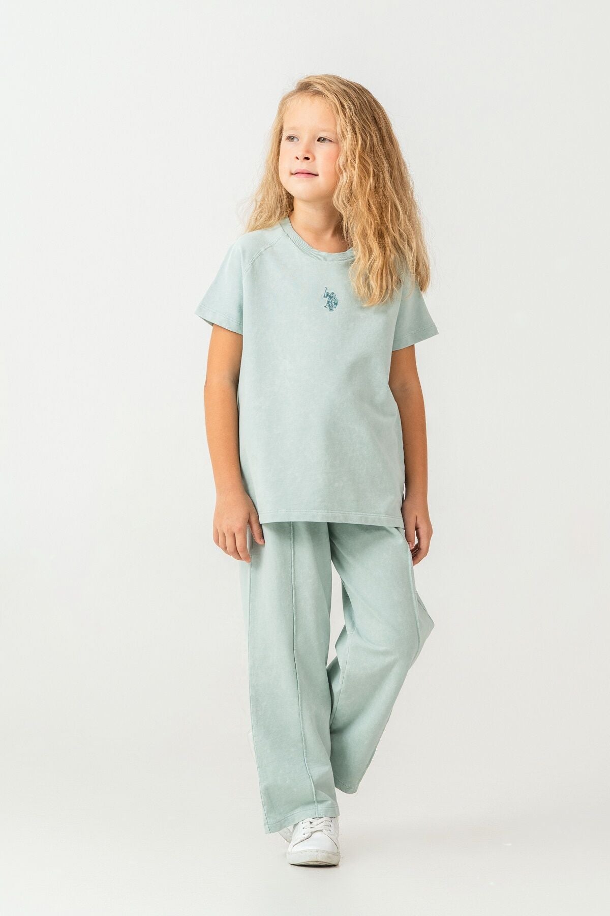 U.S. Polo Assn Kız Çocuk Yeşil Pijama Takım Ürün ana görseli