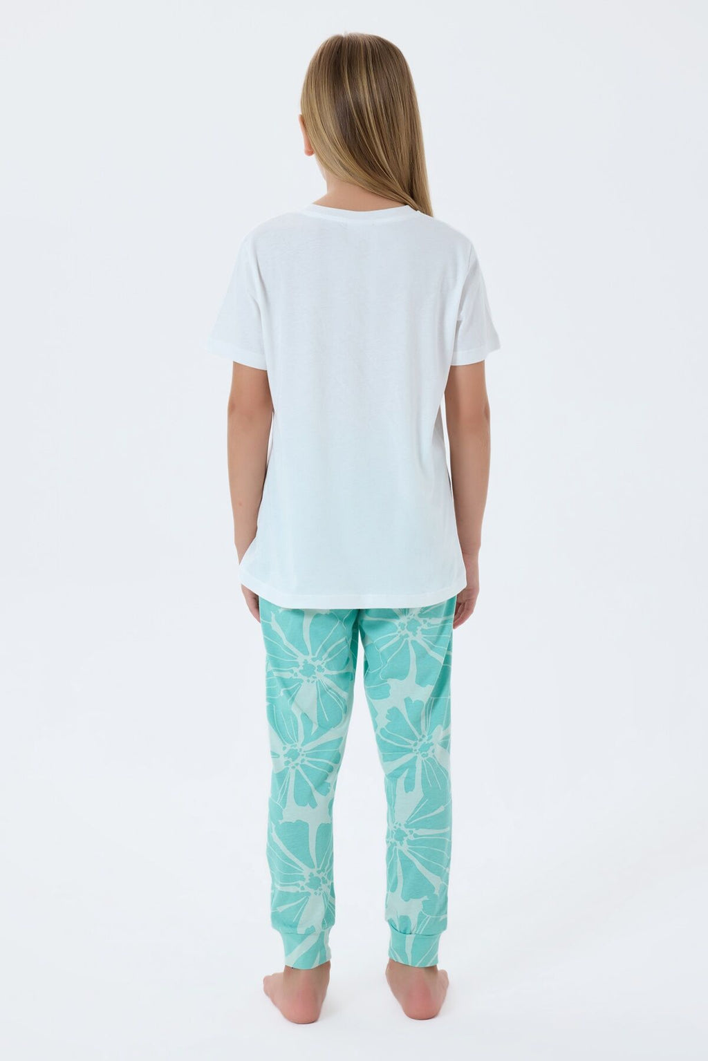 U.S. Polo Assn Kız Çocuk Yeşil Pijama Takım