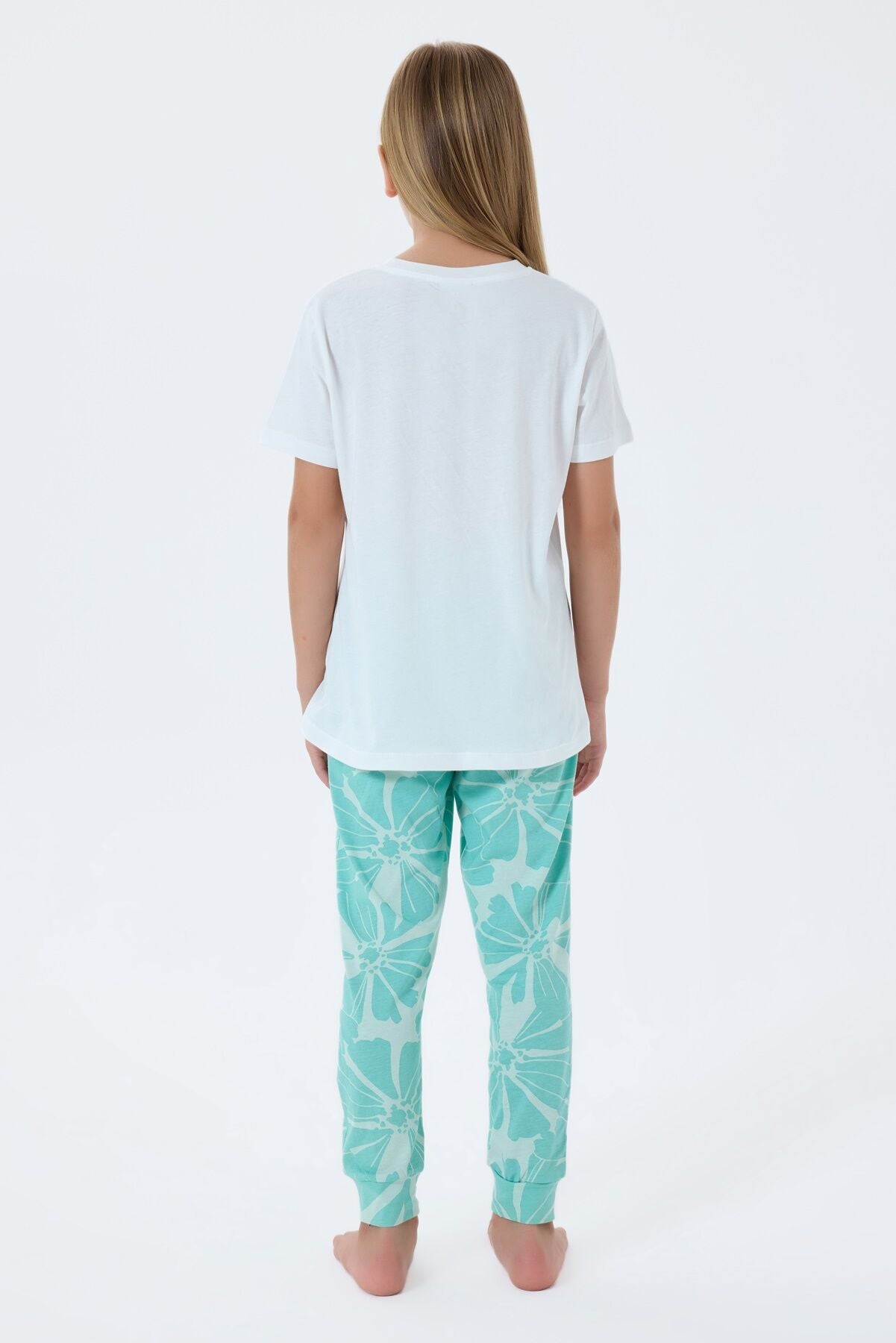 U.S. Polo Assn Kız Çocuk Yeşil Pijama Takım