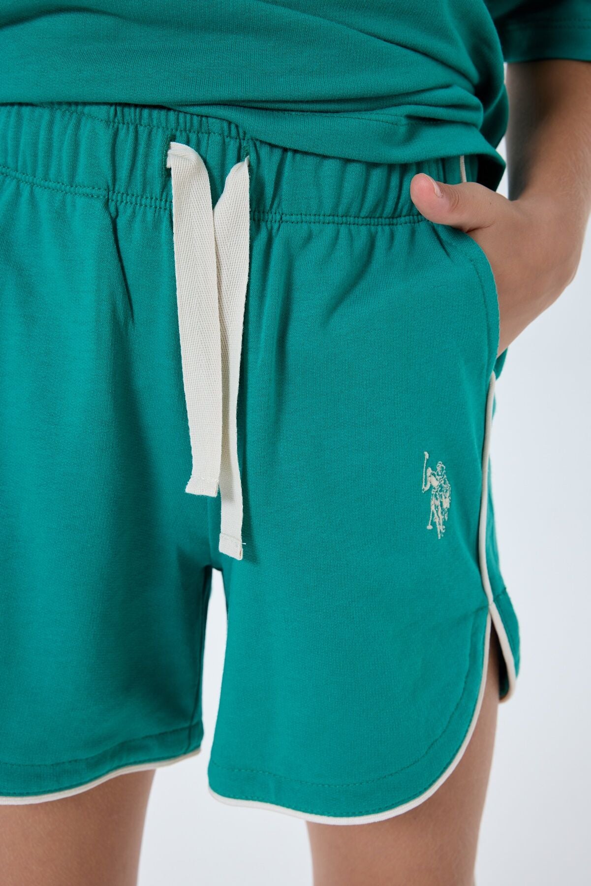 U.S. Polo Assn Kız Çocuk Yeşil Şort Takım