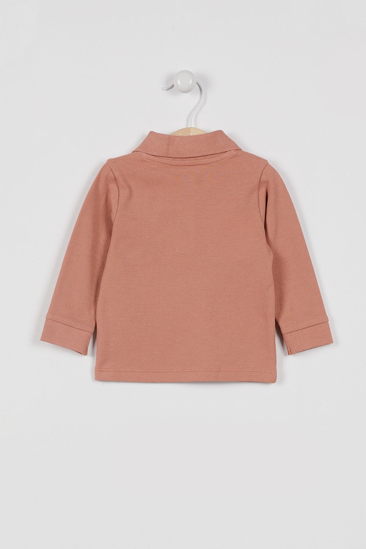 U.S. Polo Assn. Kız Bebek Polo Yaka Baskısız Kışlık Regular Fit Kahverengi T-Shirt USB994-B-V3
