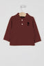 U.S. Polo Assn. Erkek Bebek Polo Yaka Baskısız Kışlık Regular Fit Bordo T-Shirt USB998-B-V11