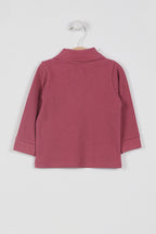 U.S. Polo Assn. Kız Bebek Polo Yaka Baskısız Kışlık Regular Fit Bordo T-Shirt USB994-B-V5