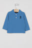 U.S. Polo Assn. Erkek Bebek Polo Yaka Baskısız Kışlık Regular Fit Mavi T-Shirt USB998-B-V10