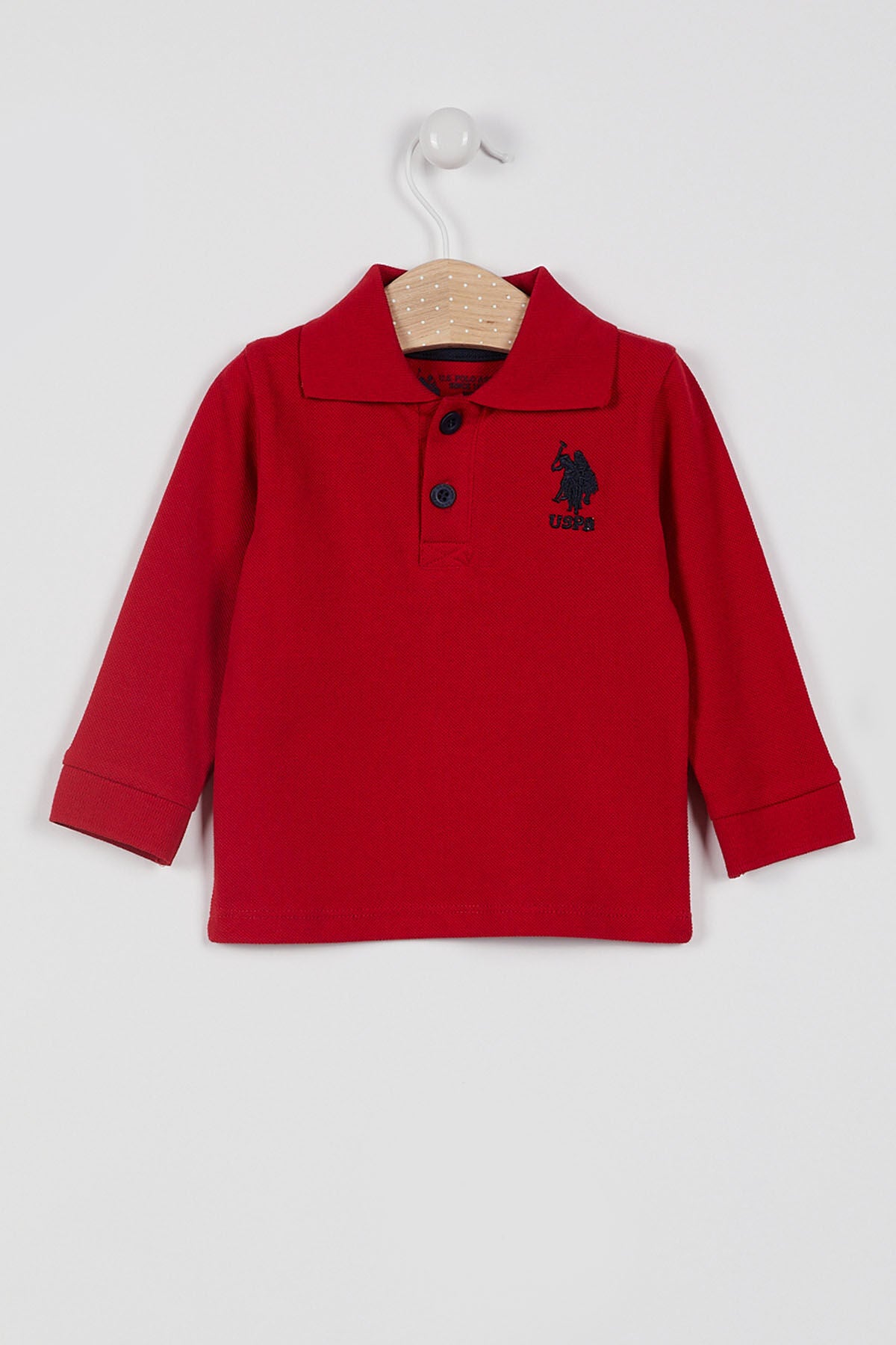 U.s. Polo Assn Lisanslı Classic Kırmızı Erkek Bebek Uzun Yakalı Sweatshirt