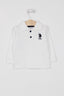 U.S. Polo Assn. Erkek Bebek Polo Yaka Baskısız Kışlık Regular Fit Beyaz T-Shirt USB998-B-V6