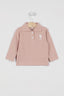 U.S. Polo Assn. Kız Bebek Polo Yaka Baskısız Kışlık Regular Fit Pembe T-Shirt USB994-B-V8