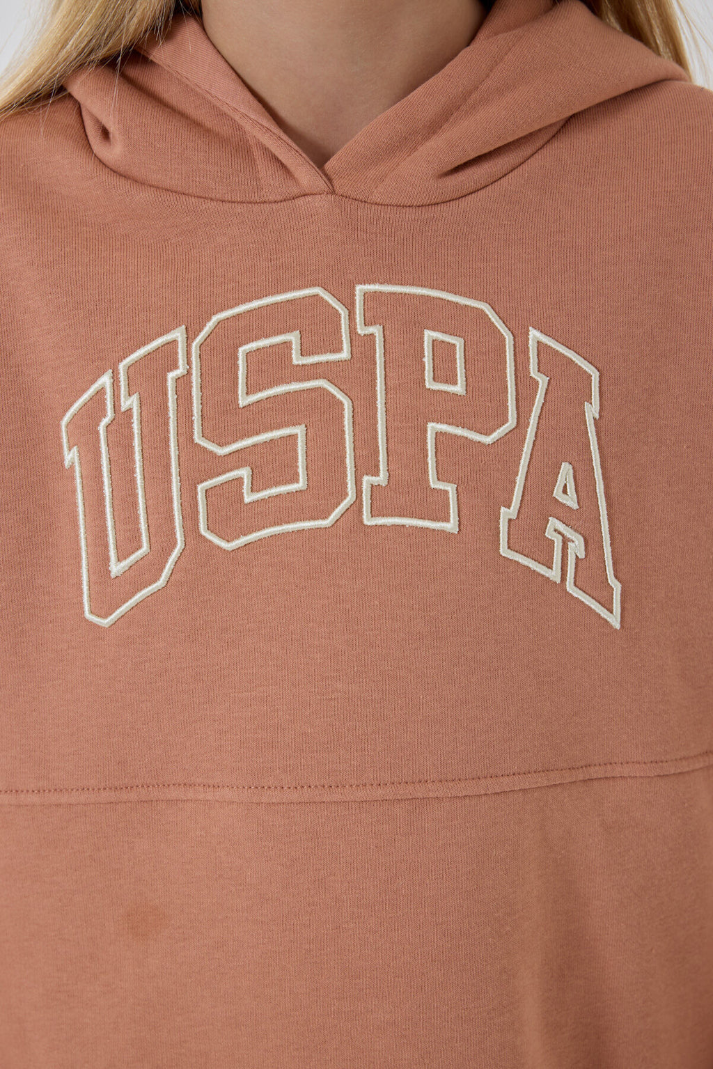 U.S. Polo Assn. Kız Çocuk Kapüşonlu Nakışlı Kışlık Regular Fit Bordo Eşofman Takımı US1205-C-V6
