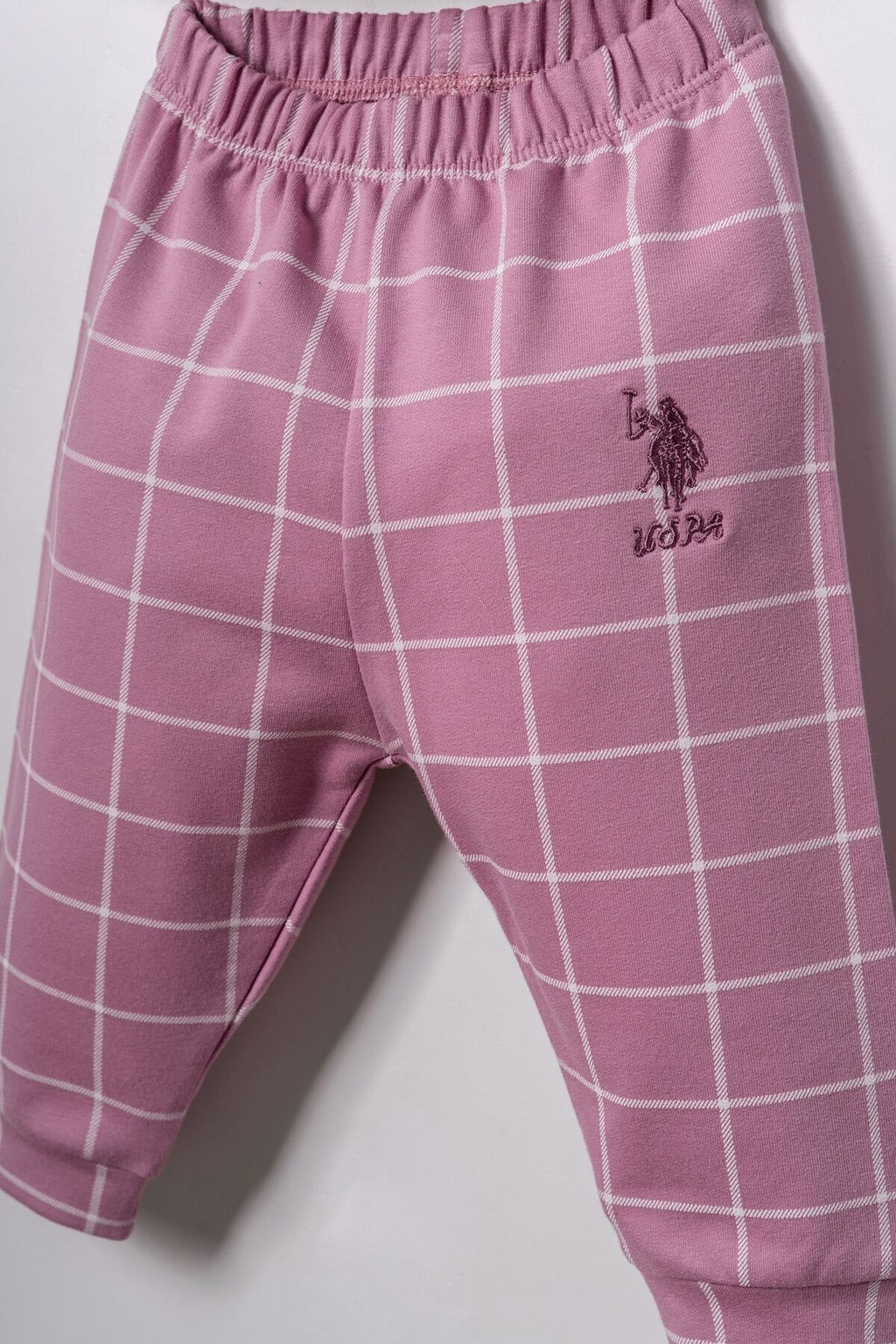U.S. Polo Assn. Nakışlı Kız Bebek Beyaz Uzun Kol Pijama Takım USB3232-C-V1