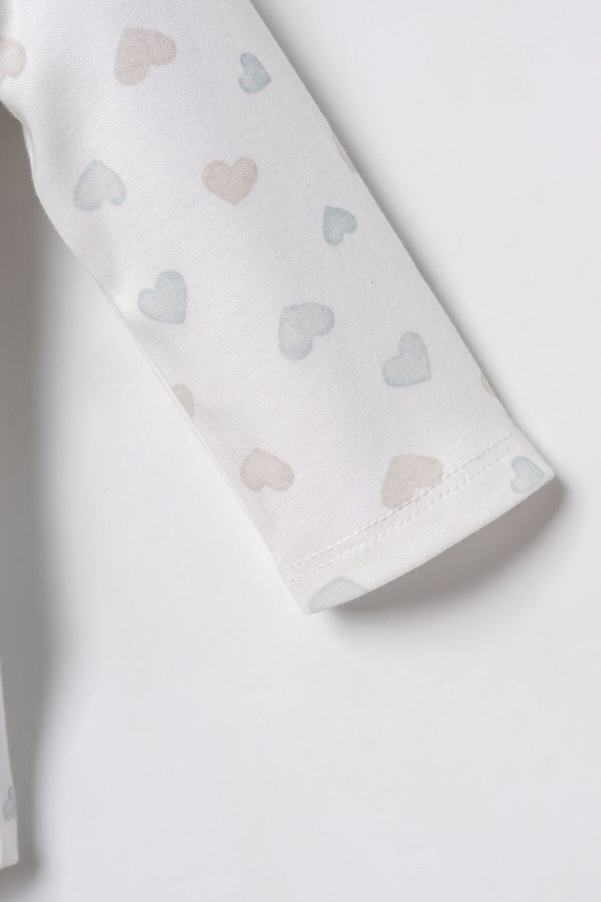 U.S. Polo Assn. Nakışlı Kız Bebek Cute Hearts Beyaz Gömlek Pijama Takımı USB3203-C-V1