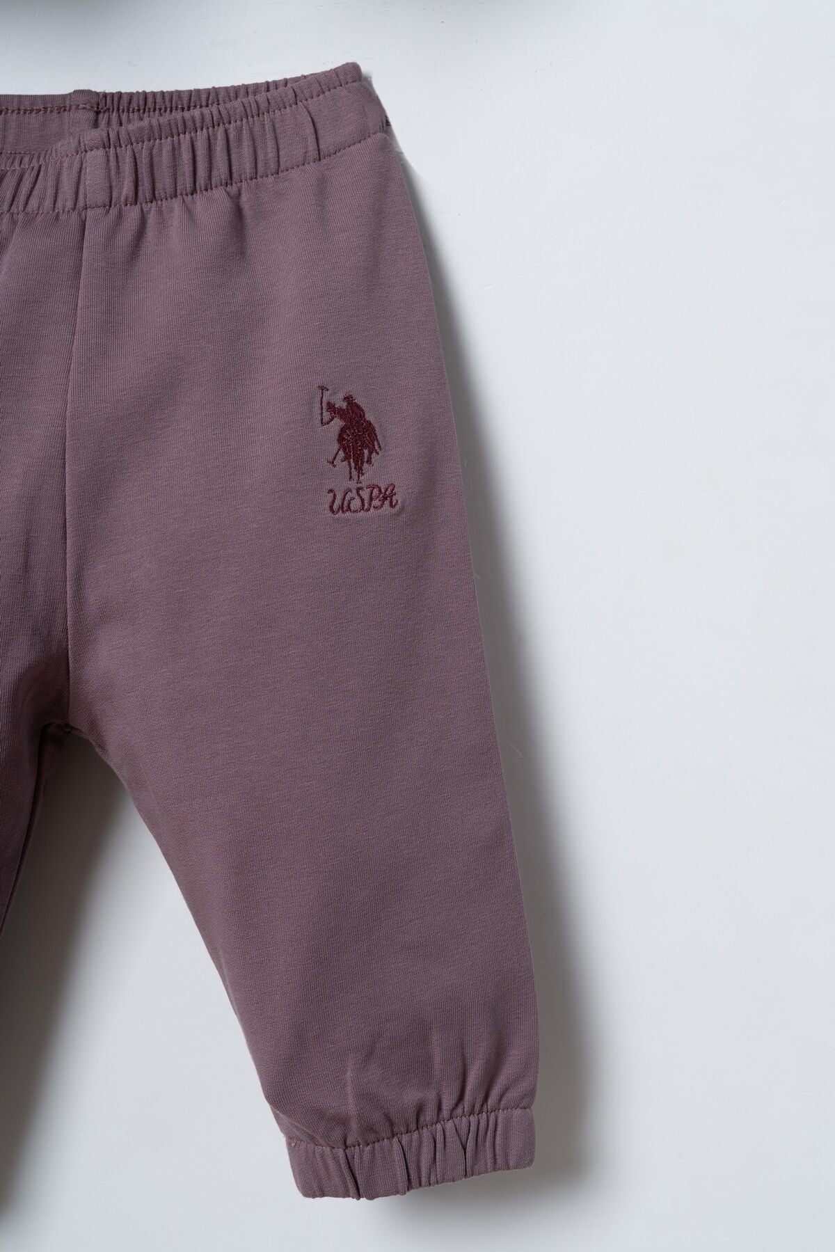 U.S. Polo Assn. Nakışlı Kız Bebek Hırkalı Mor Uzun Kol Pijama Takım USB3217-C-V1