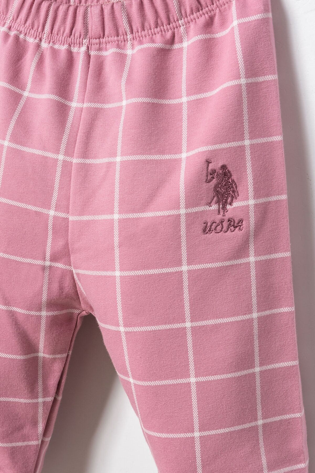 U.S. Polo Assn. Nakışlı Kız Bebek Hırkalı Pembe Uzun Kol Pijama Takım USB3231-C-V1